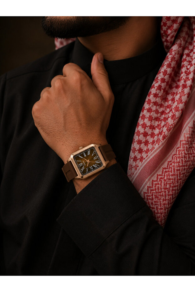 ساعة رجالي ربل لون السير بني مغناطيس