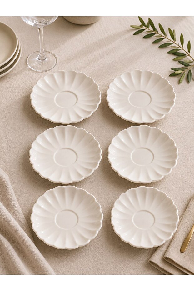 Bone Luz Tea Plate 11.50cm Cream 6 Pieces