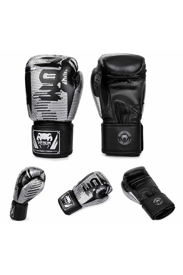 Elite Training Boxing Gloves – Black & White | قفازات ملاكمة احترافية للتدريب