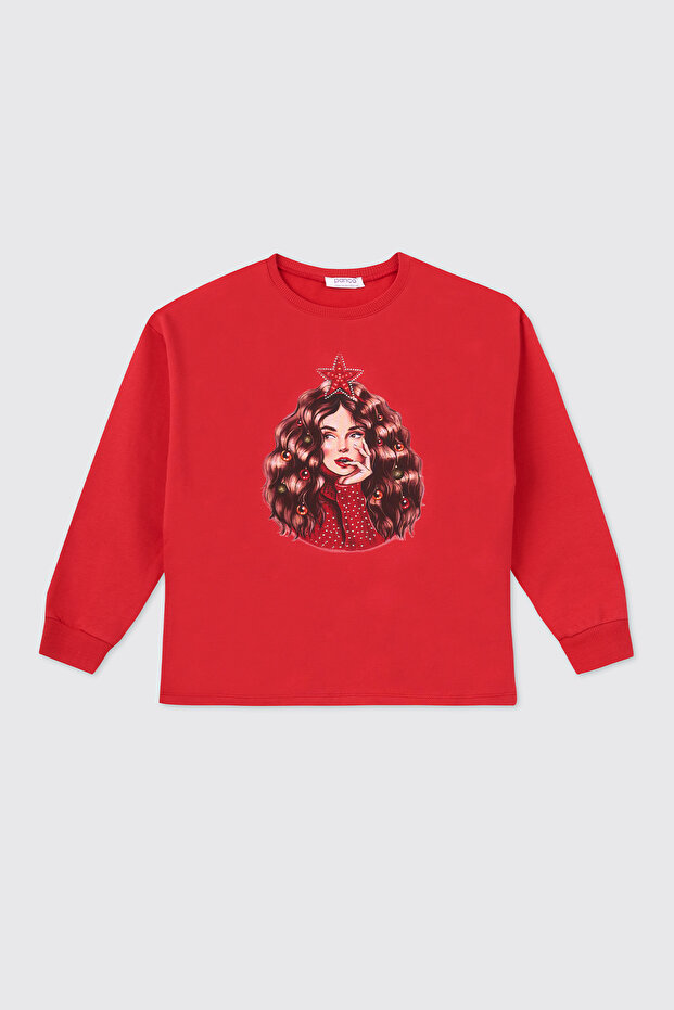 Girl's Red Sweatshirt