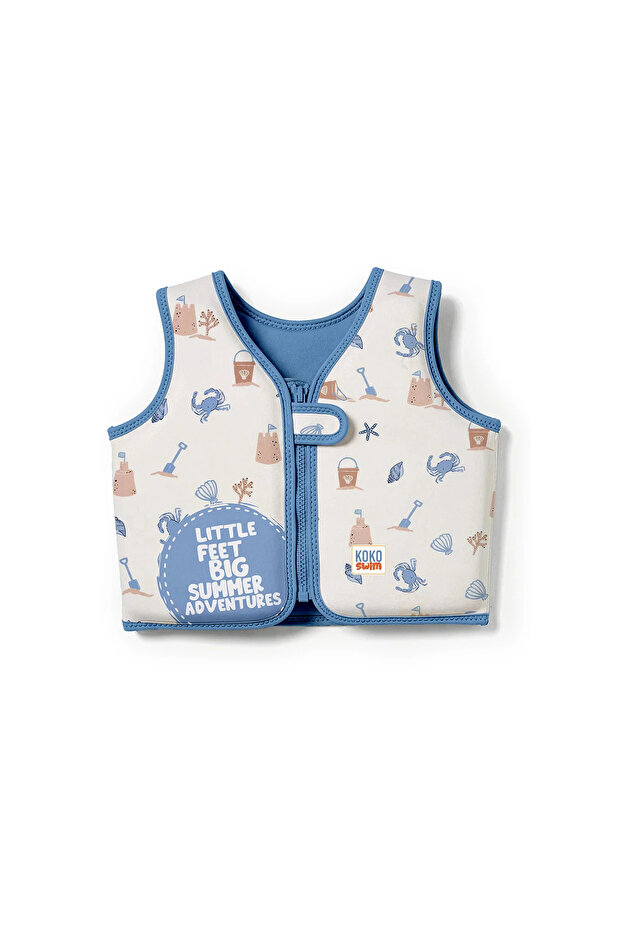 Sand Beach Patterned Children's Swimming Vest