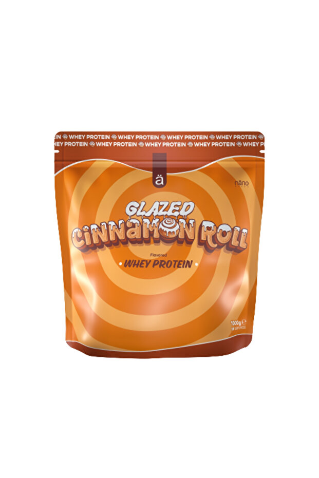 بروتين واي من نانو سابس نكهة سينامون رول 1 كجم - Whey Protein Glazed Cinnamon Roll