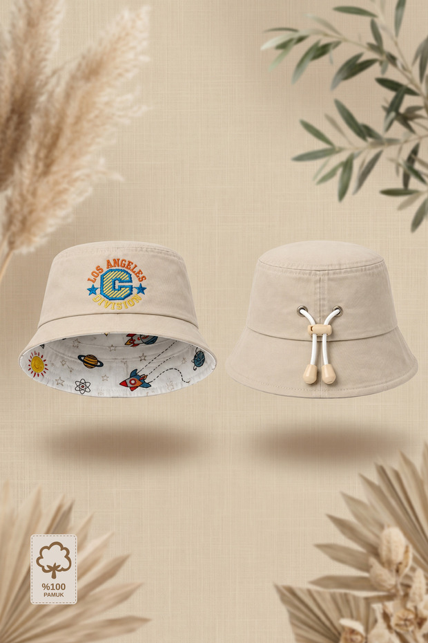 - 100% Cotton Adjustable Baby Hat (2-4 Years)