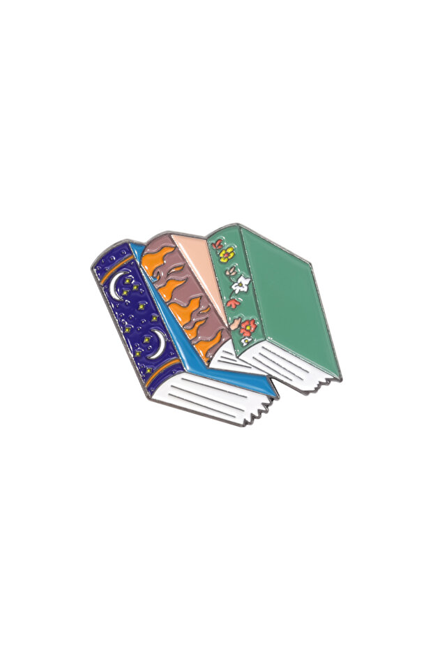 QHXZ2066 Custom Book Worm Enamel Pins Mental Reading Book Brooch Lapel Badges Backpack Funny Reading