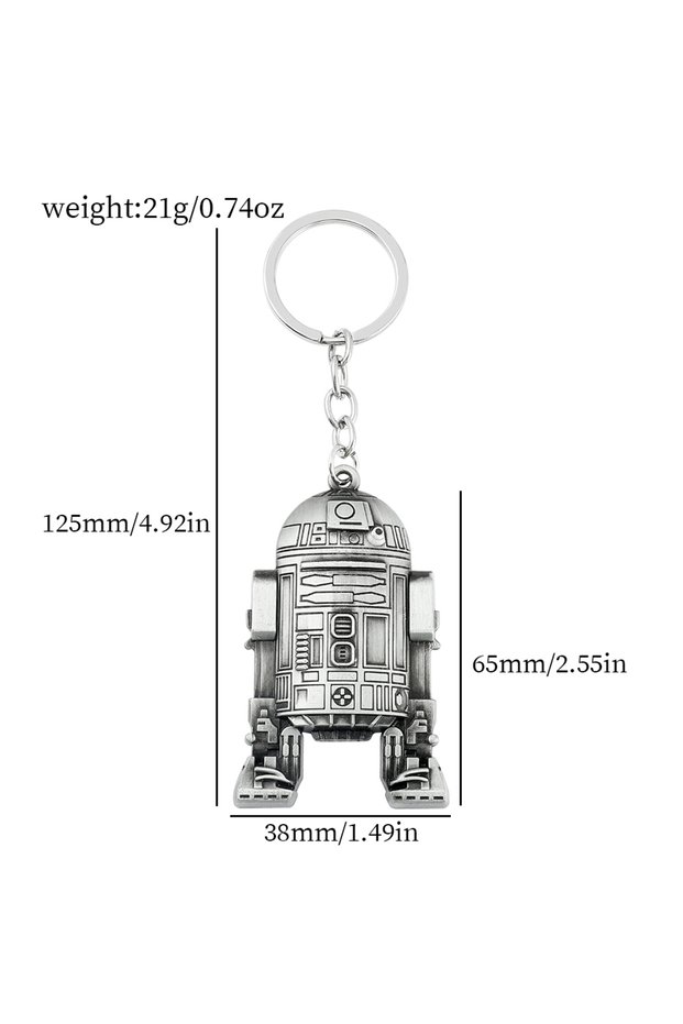 STAR WARS Keychain Star Wars R2-D2 Millennium Falcon Vintage Spaceship Pendant Keychain Fashion Jewe