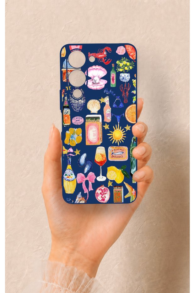 Vivo Y19 5g Compatible Summer Patterned Silicone Case