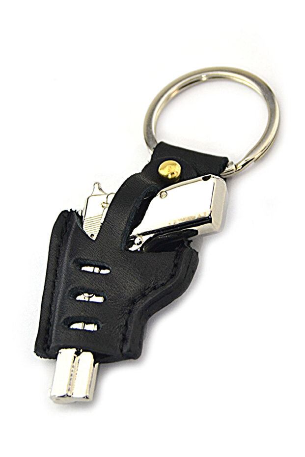 14-Piece Tbn Leather Case Keychain (Black)