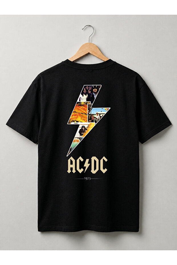 Custom Ac/Dc Design Printed Unisex Premium Cotton T-Shirt