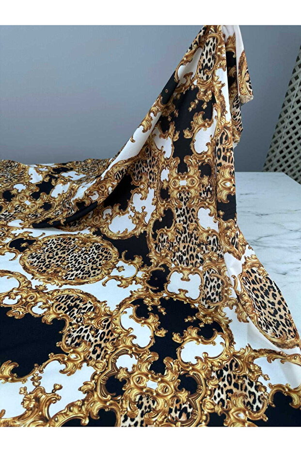 Velora digital print crepe fabric