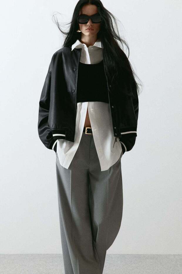 Coated bomber jacket