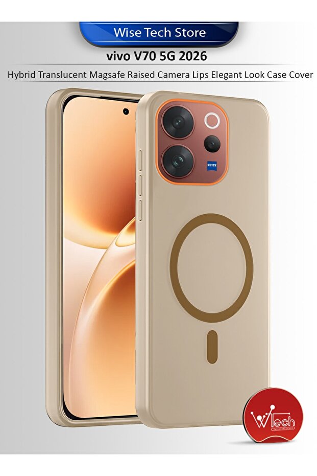 vivo V70 5G 2026 Hybrid Translucent Magsafe with Magnetic Charging Raised Camera Lips Elegant Look Case Cover