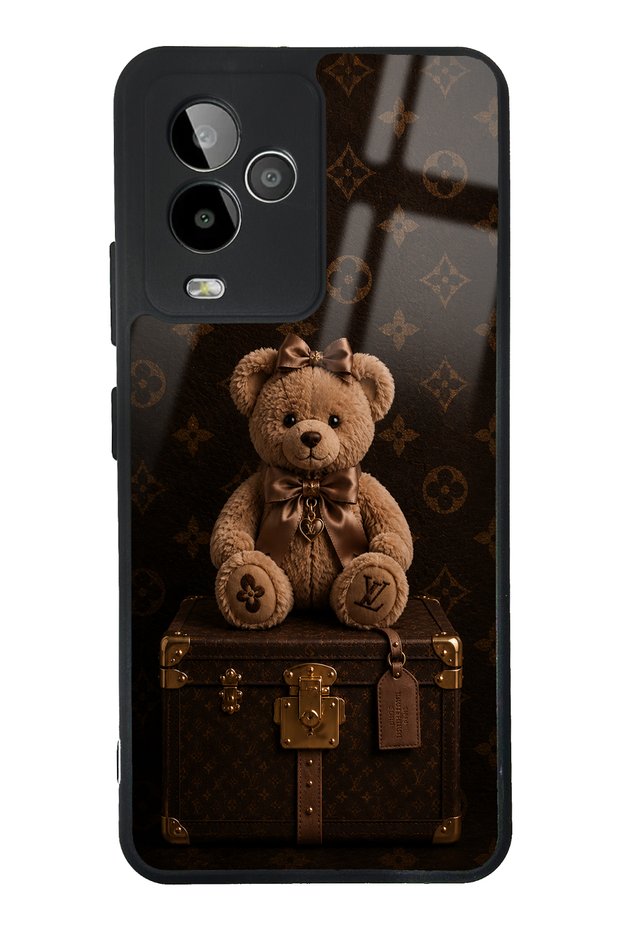 Gm 24 Pro Luxury Brown Teddy Design Glossy Phone Case