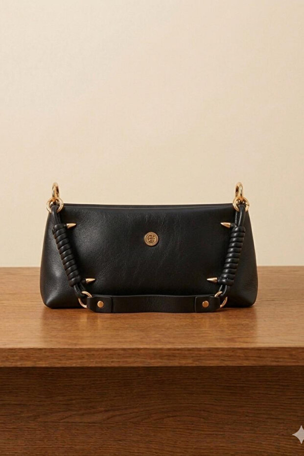 Women's Bag with Handle Detail, Small Size and Shoulder Bag