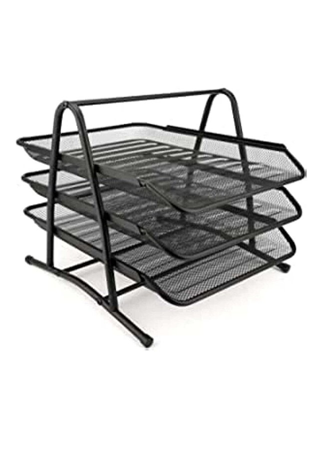 Metal Paper Tray | Mesh Document Tray for Desk Accessories Office Supplies Files and More