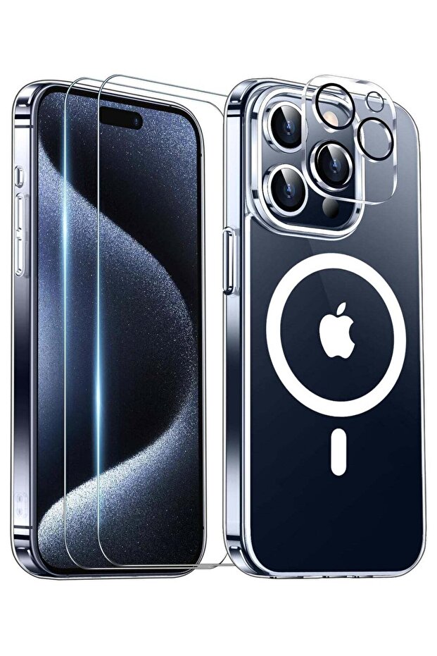 Magnetic for iPhone 15 Pro Max Case Clear, [Compatible with Magsafe] [Not Yellowing] Slim Shockproof for iPhone 15 Pro Max Case,Clear