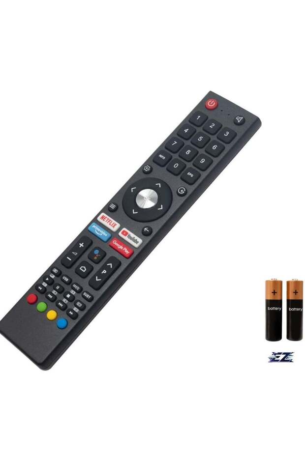 New Remote Control for Chic U55H7A U58H7A U43H7A Smart TV with LED Remote Control EWA (GCBLTV02ADBBT), Black – With Battery