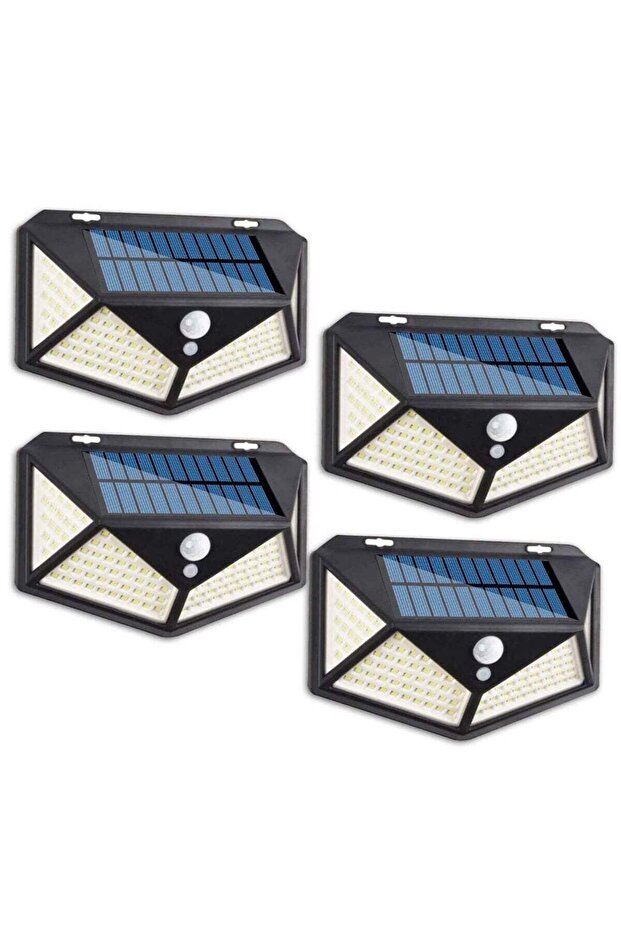 Generic Solar Light Outdoor 114 LED Motion Sensor Lighting Garden Waterproof Security Lights (4 Packs, Cool White)