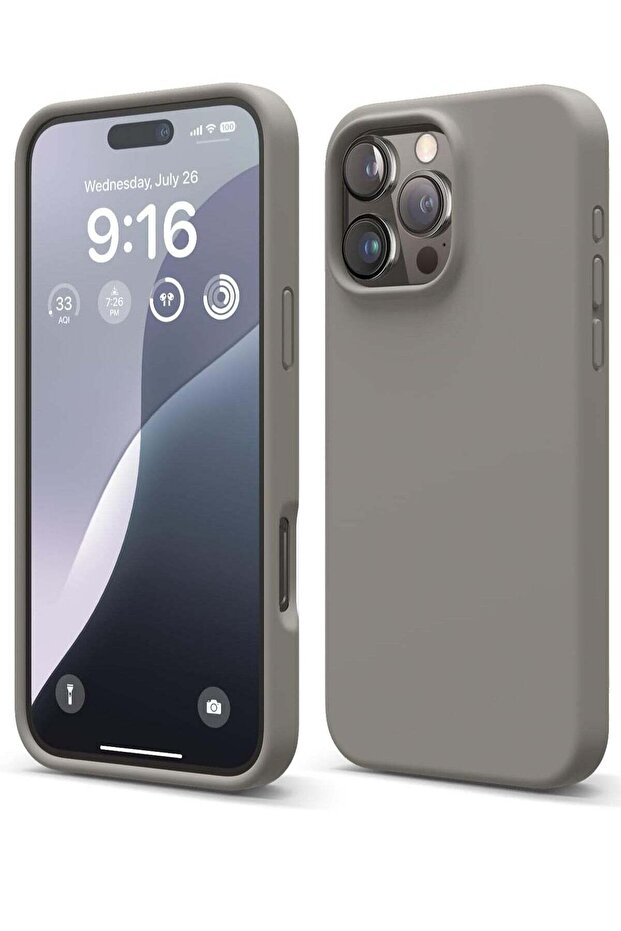 iPhone 16 Pro Case Cover - Full Body Protection, Shockproof, Slim, Anti-Scratch, Soft Microfiber Lining (Space Grey)