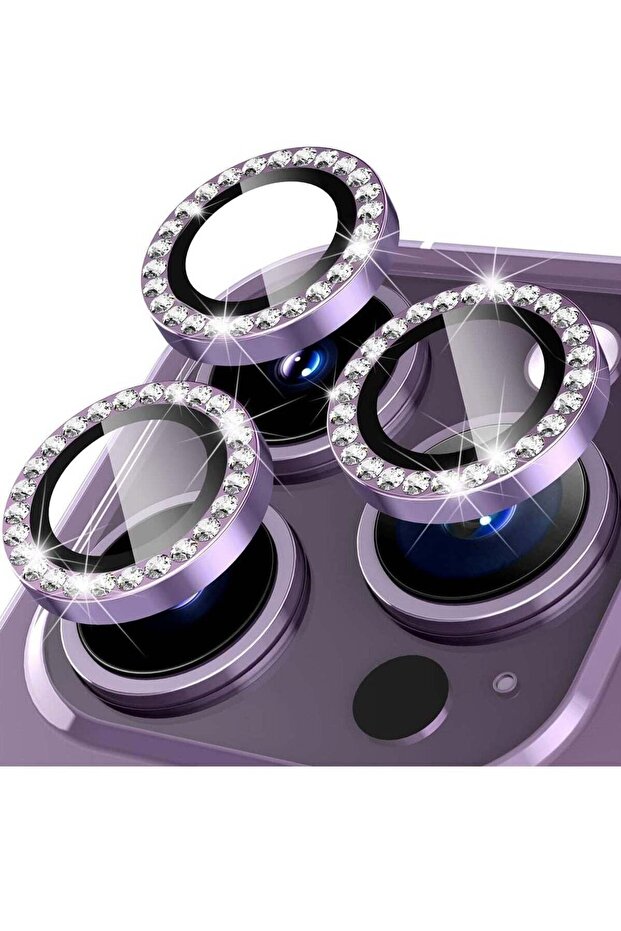 ELTERAZONE Camera Lens Protector for iPhone 14 Pro/Pro Max - Diamond Purple