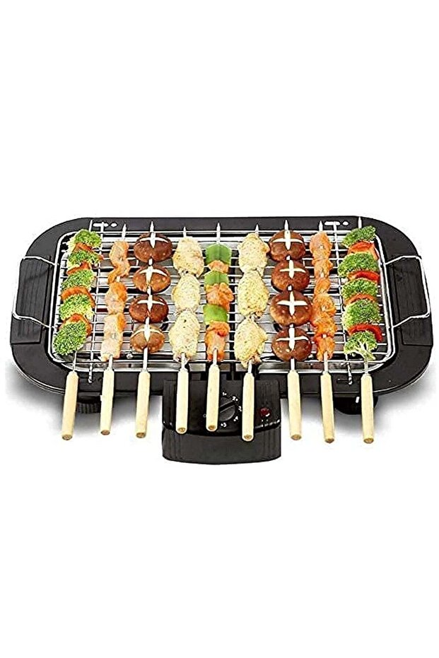 Generic Portable Electric Smokeless Barbecue 2000W High Power Grill Indoor BBQ Grilling Table with 5 Adjustab