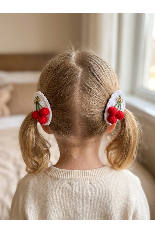 Girl's Knitted Snap Buckle (Red)
