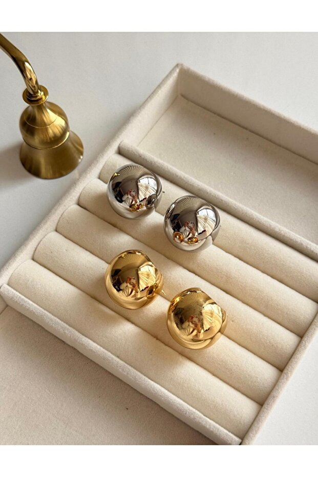 Top Sphere Stud Earrings for Women, Color Options, Waterproof, Non-Tarnish, Gift