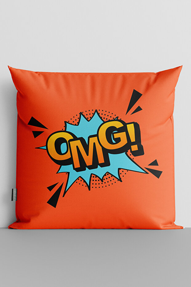 غطاء وسادة مطبوع رقميًا على الوجهين من Popart Omg - 108
