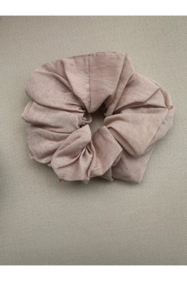 Thin Satin Fabric Elastic Buckle Beige Color