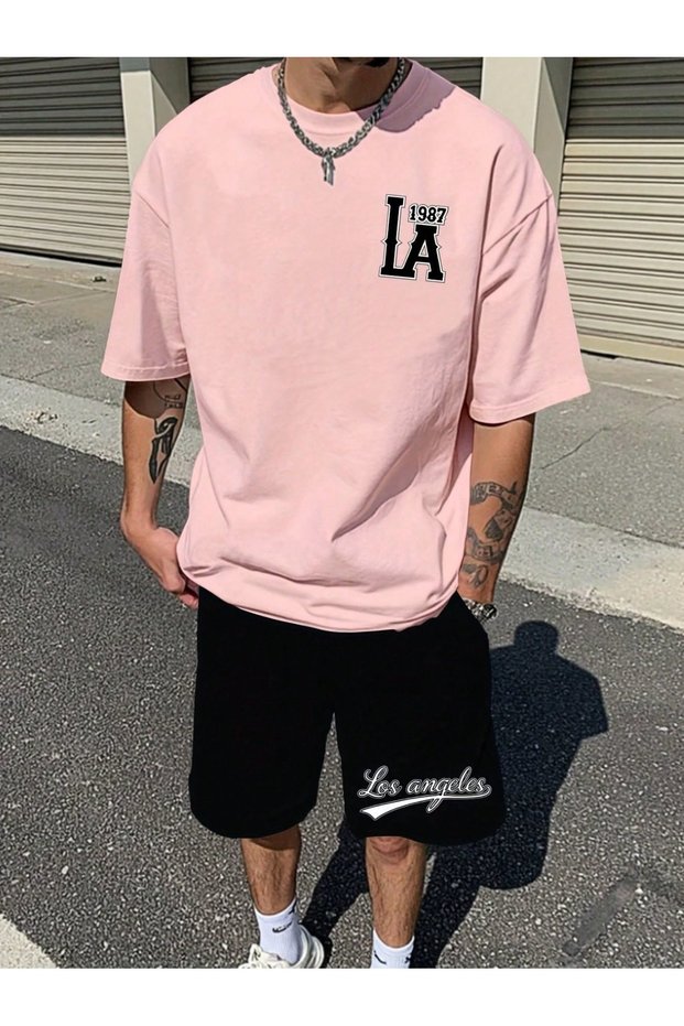 Unisex Oversize Shorts Set Short Sleeve T-Shirt Comfortable Fit Summer Casual Sports