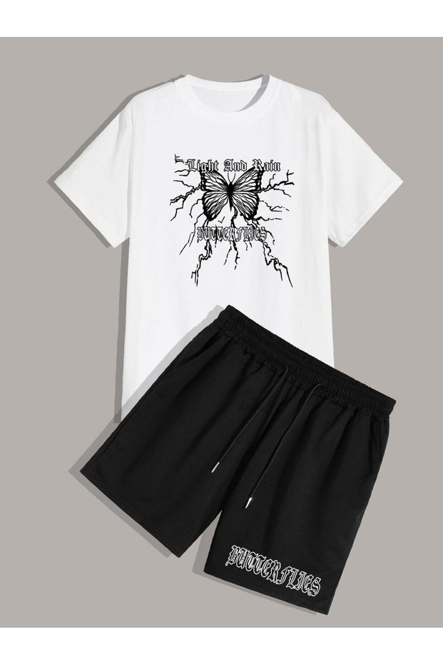 Unisex Oversize Shorts Set Short Sleeve T-Shirt Comfortable Fit Summer Casual Sports