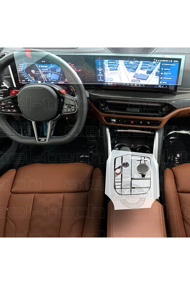 Bmw M3 Competition Compatible Navigation, Digital Instrument and Gear Surround Nano and Piano Black 9H Tpu Cover