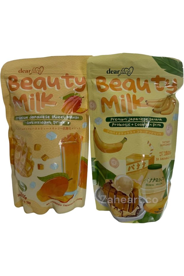 Dear Face Beauty Milk Premium Japanese Sweet Mango Antioxidant Drink 180gm - 10 Packs