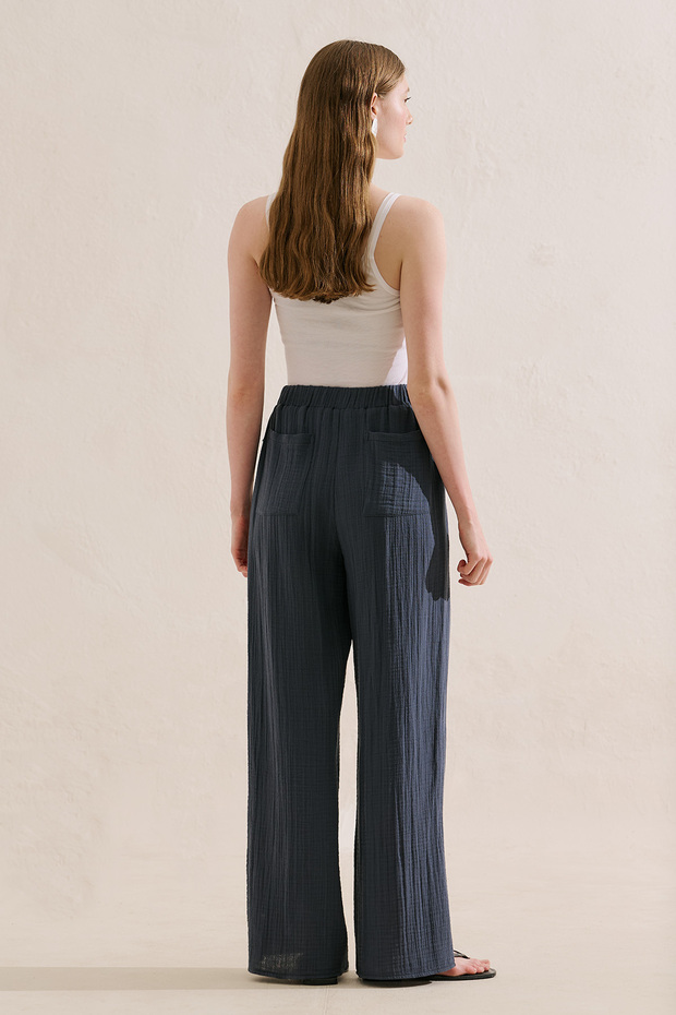 Muslin Envelope Pants Indigo - 4