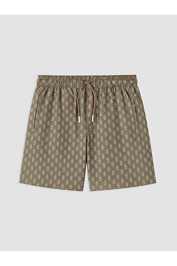 Vizyon New Season Short Length Patterned Men's Swim Shorts