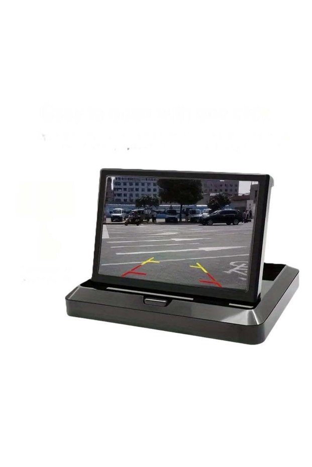 HD Car Rearview Camera Monitor with camera - 10.92 cm Large Foldable Display one year warranty109001