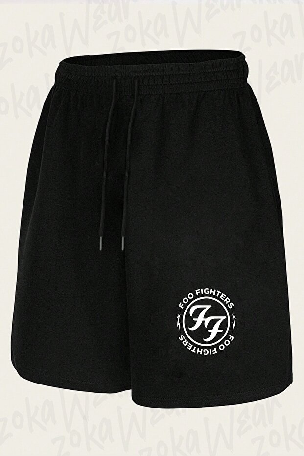 شورت مطبوع بتصميم Foo Fighters FF للجنسين