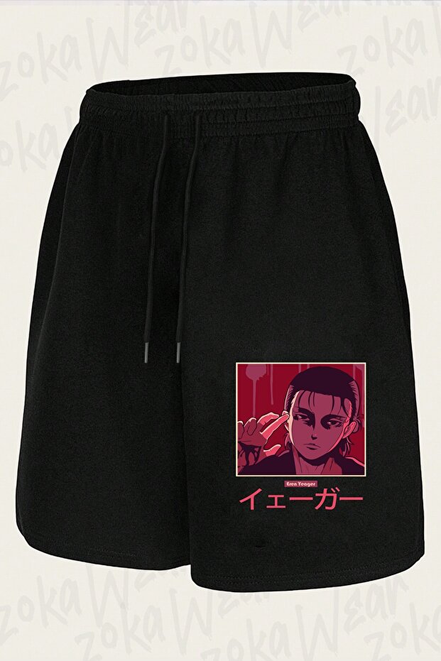 Unisex Attack on Titan Eren Yeager Design Printed Shorts