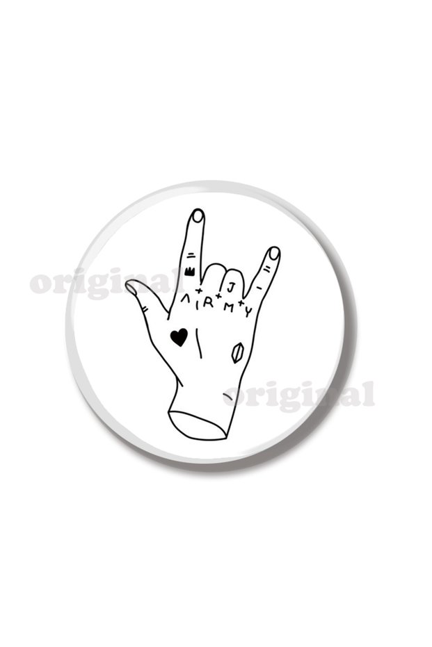 P342-1 44MM I Purple You for Army Kpop Fans Pin Soft Button Jeawelry Creative Badge Cartoon Brooch L