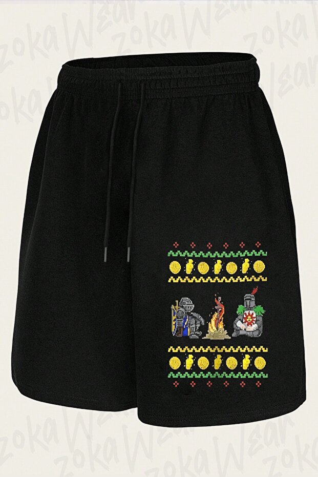 Unisex Dark Souls Design Printed Shorts