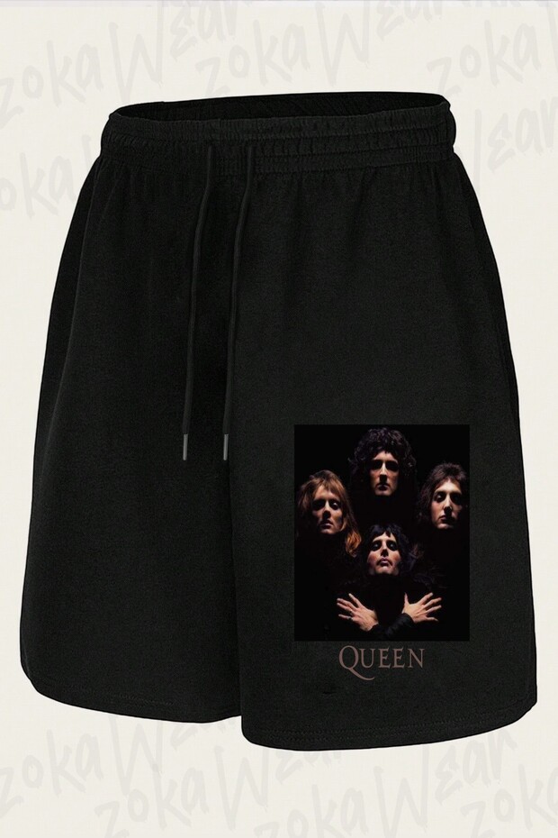 Unisex Band Queen Design Printed Shorts
