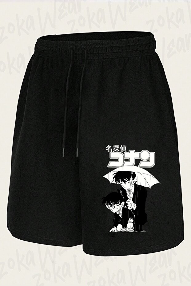 Unisex Detective Conan Design Printed Shorts