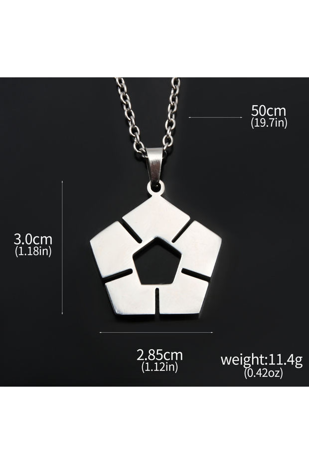 MINISO N01076 Anime BLUE LOCK Pendant Women Soccer Sign Necklaces Woman Fashion Creative Chain Silve