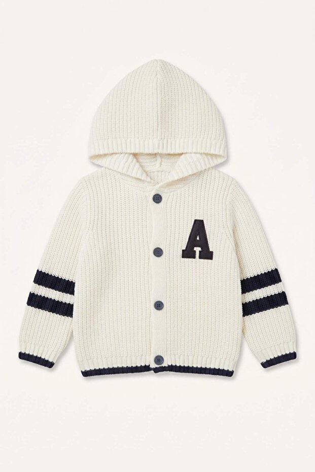 Hooded Buttoned Knitwear Cardigan Baby Boy H8042A526Au