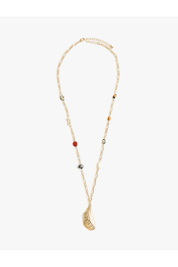 Beaded Seashell Chain Necklace