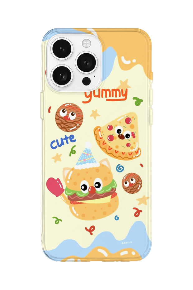 iPhone 14 Pro Max Compatible Printed Transparent Phone Case |   Collection: Snacktoon Delight