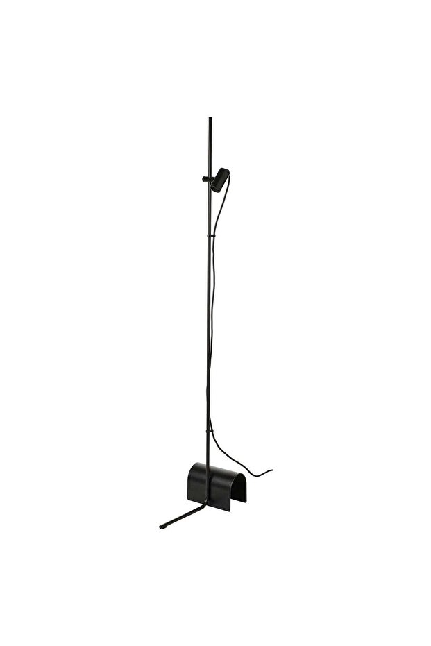 Slim Steel Floor Lamp, Black, 153 cm
