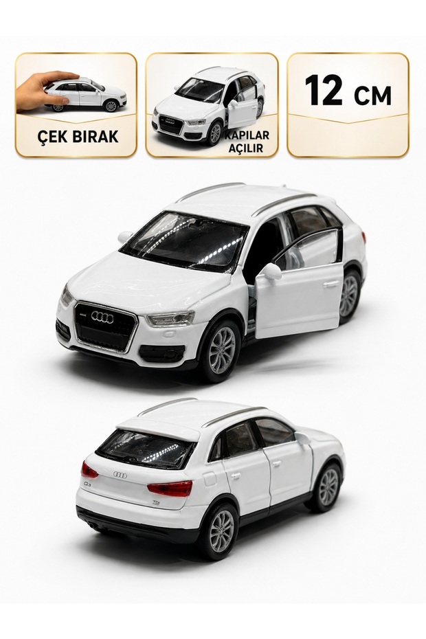 1:36 Scale Audi Q3 Metal Model Car White
