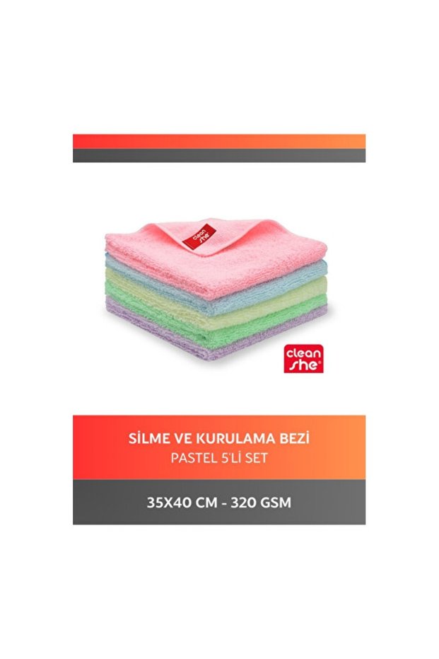 Soft Microfiber Cleaning Cloth Set of 5, Multi-Purpose and Convenient
