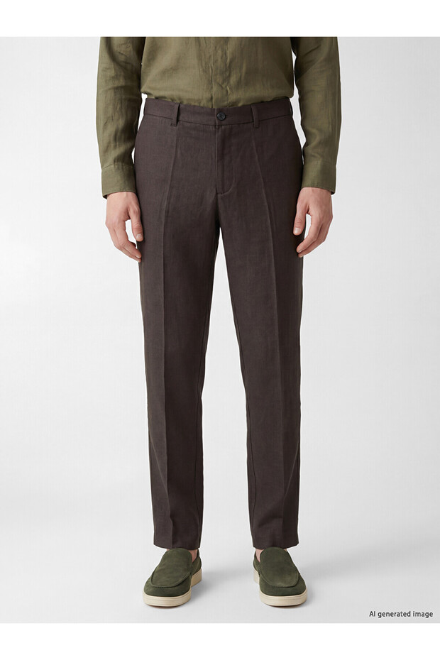 Nevavm Regular Fit Men's Pleated Trousers with Difference