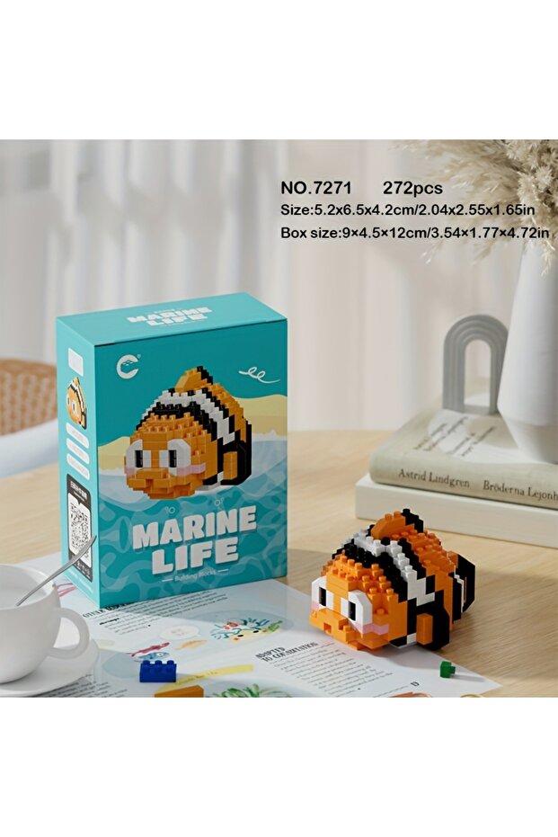 Marine Life Cute Goldfish Block Building Block Figure